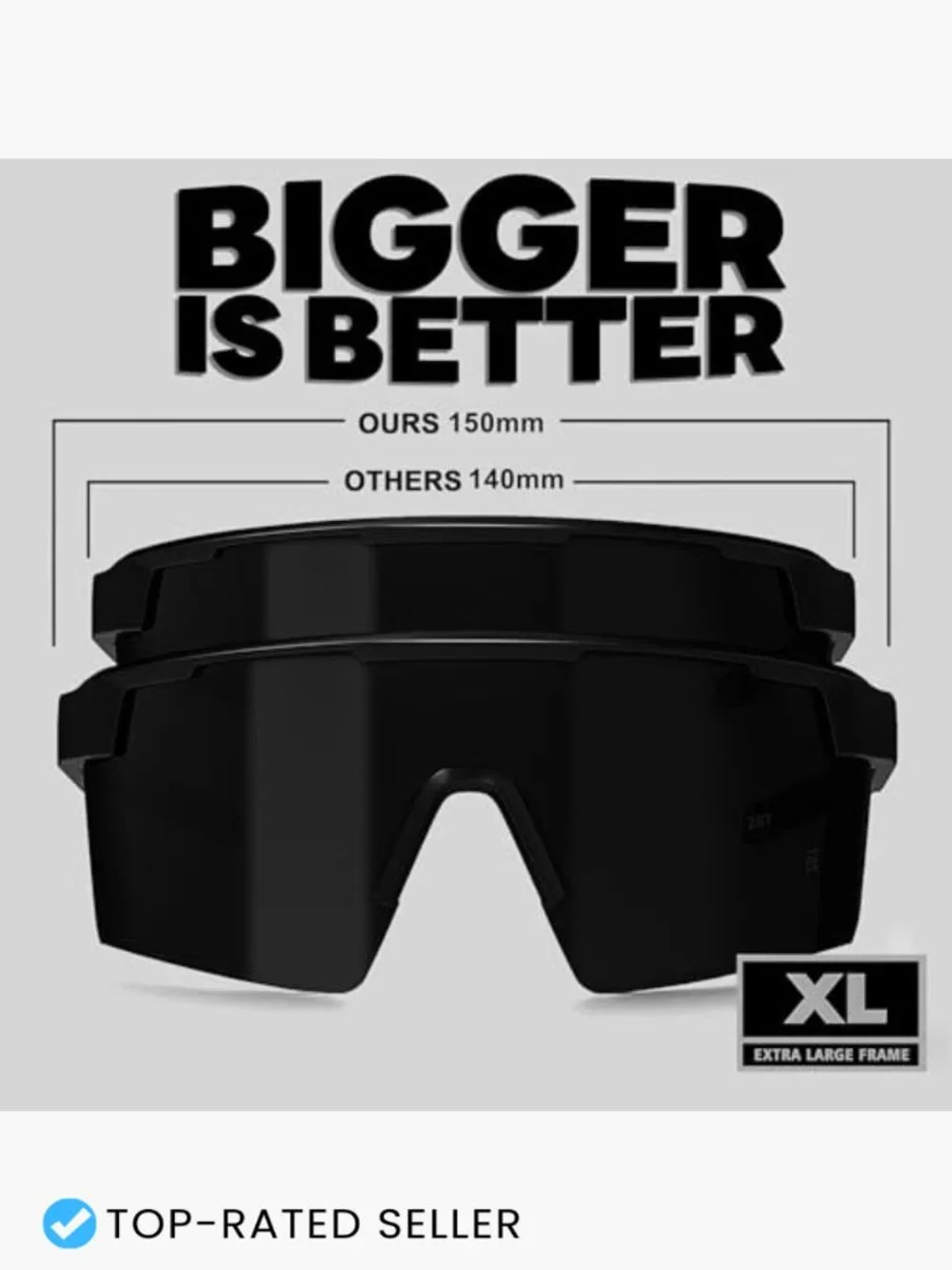 XL Oversized Sunglasses TR90 Ultralight UV400 Polarized Safety Sun Glasses